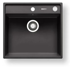 Pyramis 70168301 - CAMEA 50x53 cm gránit konyhai mosogató, fekete