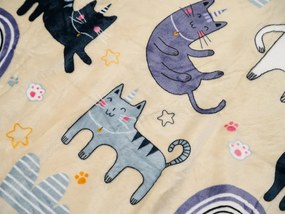 Mikroplüss ágynemű PURRSLEEP bézs Ágyneműhuzat mérete: 2 db 70 x 90 cm | 200 x 220 cm