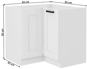 Sarok alsószekrény Lesana 1 (fehér) 89x89 ND 1F BB . 1063890