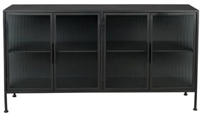 Fekete fém tálalószekrény 150x80 cm Boli – Dutchbone