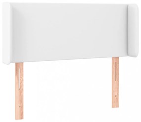 fehér műbőr LED-es fejtámla 103x16x78/88 cm