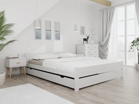 Ágy IKAROS DOUBLE 120 x 200 cm, fehér Matrac: Matrac nélkül, Ágyrács: Deszkás ágyráccsal