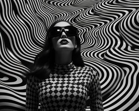 Poszter 50x40cm Kontraszt fekete szemüveggel