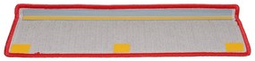 15 db piros lépcsőszőnyeg 65x21x4 cm