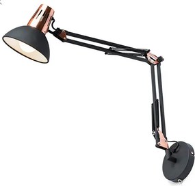 RENDL ANTE nástěnná černá měď 230V LED E27 15W