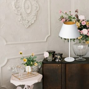 Asztali lámpa ARDEN 1xE27/60W/230V á. 30 cm fehér/arany