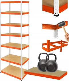 Tárolószekrény fém állvány Helios 270x90x50cm 7Px275kg Tömör Magas