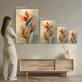 DUBLEZ | Fából készült kép - Absztrakt virágok