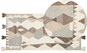 Színes kilim gyapjúszőnyeg 80 x 150 cm ARALEZ Beliani