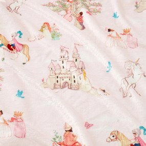 Rózsaszín mikroplüss gyerek takaró 150x200 cm Fairytale – Belle &amp; Boo