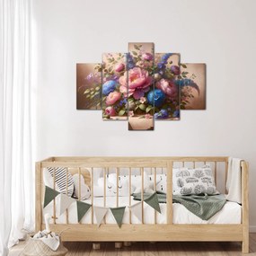 Kép - Asztal tele virágokkal (150x105 cm)