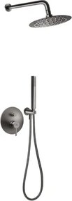 Novaservis Ferro Ciriculus zuhanyrendszer egykaros csapteleppel gun metal BCK7PGM-SET1-S