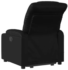 vidaXL elektromos fekete műbőr felállást segítő dönthető masszázsfotel