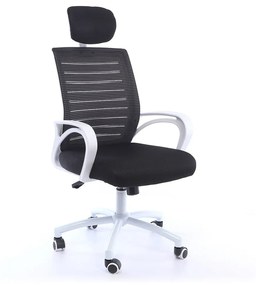 Aljzatos irodai szék, fekete/fehér