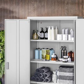 Fémszekrény JAN Compact 1750 x 800 x 400 mm, szürke