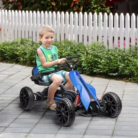 HOMCOM Elektromos Go-Kart Gyerekeknek 3-8 Év – 12V Akkumulátor, Sebesség Állítható 3-5 km/h, Biztonsági Öv, Terhelhetőség 30 kg, Kültéri Használatra 1