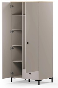 Ruhásszekrény Demandaron 1 (taupe + silverjack tölgy) . 1116801