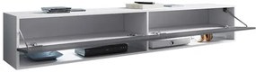 Függesztett TV szekrény Adenuk 140 MDF (fekete + fekete gyapjú) (LED RGB világítással). 1106329