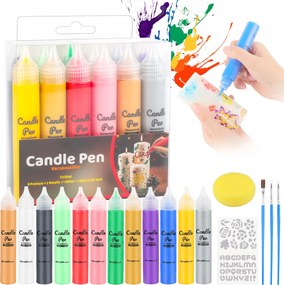 Karácsonyi gyertyafesték filctoll készlet candle 12x30ml