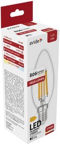 Avide LED Filament Candle 6.5W E14 806LM WW 2700K High Lumen
