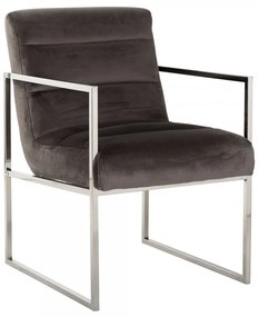 NT Rosa Stone / ezüst bársony szék