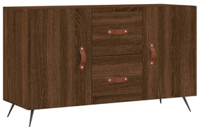 barna tölgyszínű szerelt fa tálalószekrény 100 x 36 x 60 cm
