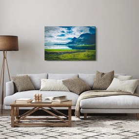 Egy tó hegyekkel képe (90x60 cm)