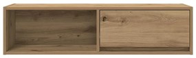 2 db kézműves tölgy színű szerelt fa TV-szekrény 100x31x25,5 cm