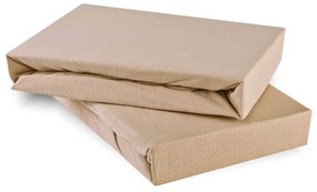 EMI capuccino 100% pamutjersey gumis lepedő, 90x200-as lap
