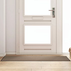 Ajtószőnyeg Beige és fekete 60 x 180 cm Polipropilén és vinil