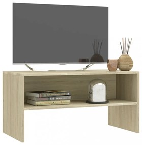 sonoma tölgy színű szerelt fa TV-szekrény 80 x 40 x 40 cm