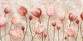 Kép lazac lazac rózsaszín tulipánok