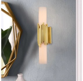 Elstead MARVELE-2WB-AB-OPAL - LED fürdőszobai lámpatest MARVELE 2xG9/4W/230V IP44