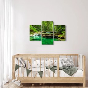 Kép - Erawan vízesés Kanchanaburiban, Thaiföldön (90x60 cm)