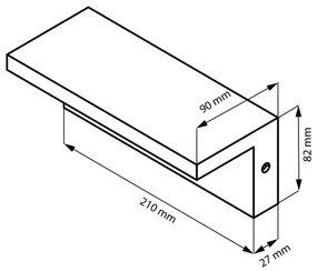 LED Kültéri fali lámpa TESA LED/10W/230V IP54 fekete