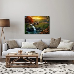 Egy ház képe egy mesebeli tájban (70x50 cm)