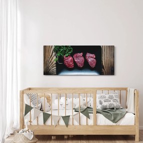 Hús képe egy tányéron (120x50 cm)