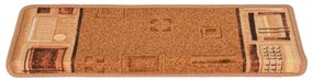 15 db bézs öntapadó lépcsőszőnyeg 65x21x4 cm