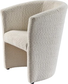 Klub fotel, tejszínes Coral anyag, CUBA