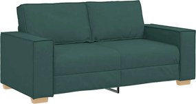 vidaXL kétszemélyes sötétzöld szövetkanapé 180x78x84 cm