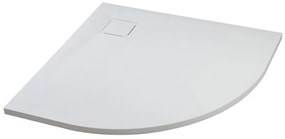 Cagliari White 90x90x2,6 cm íves, SMC zuhanytálca szifonnal