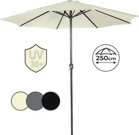 MIADOMODO Napernyő fogantyúval 250 cm krémszínű