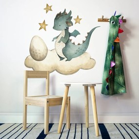 Gario Falmatrica gyerekeknek The world of dragons - egy sárkány tojással a felhőn Méret: 100 x 95 cm