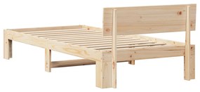 Ágykeret fejtámlával 80x200 cm Tömör fenyőfából