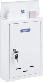 Levéltartó doboz Relaxdays fehér/ R26