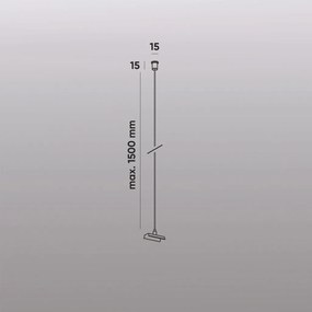 TR/EU-2126-BK Mechanical suspension for the SMART BASE TR/EU-ack, IP20, 1.5 m, black, aluminum — TR/EU-2126-BK