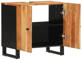 tömör akác- és szerelt fa mosdószekrény 62 x 33 x 58 cm