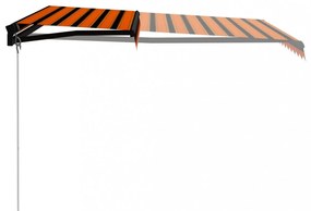 narancssárga és barna kézzel kihúzható napellenző 350 x 250 cm