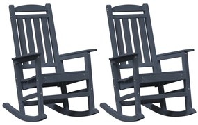 Kerti Hintaszék 2 db Tengerészkék 70x92x107.5 cm HDPE