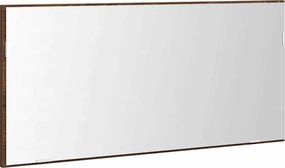 vidaXL Tükör tükörrel barna tölgy 80 x 37 cm Üveg és Műszaki Fa